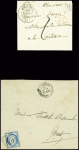9 lettres de Bénevent dont 2 cursives "22 Bénevent" (ind 14 chaque). TB