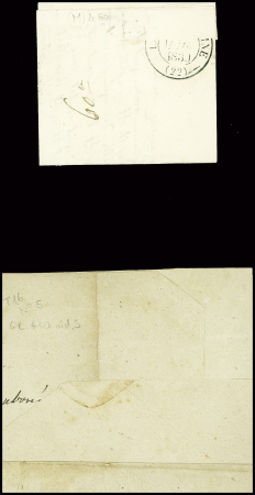 9 lettres de Bénevent dont 2 cursives "22 Bénevent" (ind 14 chaque). TB