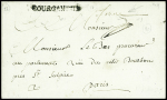MP "Deb 22 Bourganeuf" (L1, ind 17) + "Franc" manuscrit (L3 - ind 20) (1779). TB