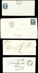 15 lettres de Bourganeuf dont "De Bourganeuf" manuscrit (L4 - 1747) et "P 22 P Bourganeuf" (40x7mm - 1829 - ind 13). TB