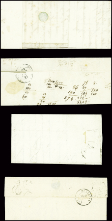 15 lettres de Bourganeuf dont "De Bourganeuf" manuscrit (L4 - 1747) et "P 22 P Bourganeuf" (40x7mm - 1829 - ind 13). TB