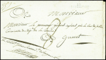15 lettres de Bourganeuf dont "De Bourganeuf" manuscrit (L4 - 1747) et "P 22 P Bourganeuf" (40x7mm - 1829 - ind 13). TB