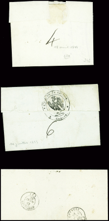 9 lettres de Boussac dont 2 MP "P 22 P Boussac" (1813 - ind 15 chaque). TB