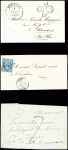 9 lettres de Boussac dont 2 MP "P 22 P Boussac" (1813 - ind 15 chaque). TB