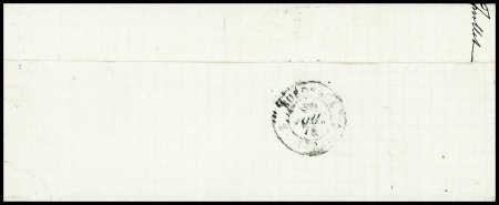 N°60 obl GC 6255 + T17 "La Celle Dunoise (22)" (1874) sur lettre, ind 18