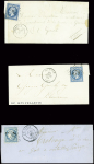 14 lettres de Felletin dont MP "Feuilletin" (L2 - 1776 - ind 14) et "P 22 P Felletin" (32x9mm - 1829 - ind 14)
