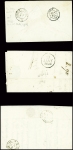 14 lettres de Felletin dont MP "Feuilletin" (L2 - 1776 - ind 14) et "P 22 P Felletin" (32x9mm - 1829 - ind 14)