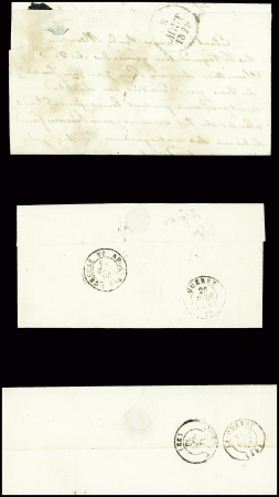 10 lettres de Gouzon dont 2 MP rouges "22 Gouzon" (22x7 et 26x7 - ind 17 et ind 15). TB