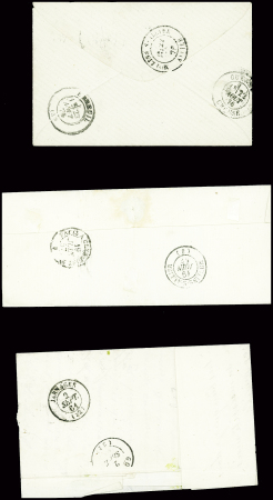 10 lettres de Gouzon dont 2 MP rouges "22 Gouzon" (22x7 et 26x7 - ind 17 et ind 15). TB