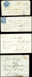10 lettres de Gouzon dont 2 MP rouges "22 Gouzon" (22x7 et 26x7 - ind 17 et ind 15). TB