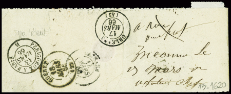 32 lettres de Guéret dont 2 marques manuscrites "Guéret" + paraphe manuscrit de franchise (L1 + L2). TB lot