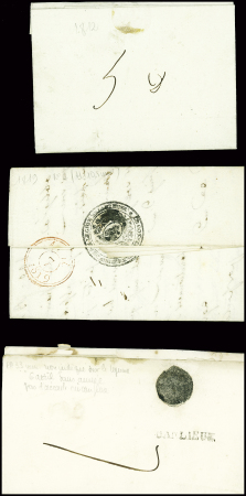 32 lettres de Guéret dont 2 marques manuscrites "Guéret" + paraphe manuscrit de franchise (L1 + L2). TB lot
