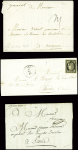 32 lettres de Guéret dont 2 marques manuscrites "Guéret" + paraphe manuscrit de franchise (L1 + L2). TB lot