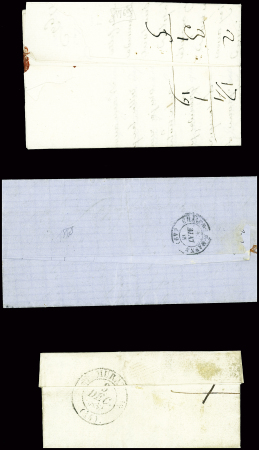 32 lettres de Guéret dont 2 marques manuscrites "Guéret" + paraphe manuscrit de franchise (L1 + L2). TB lot