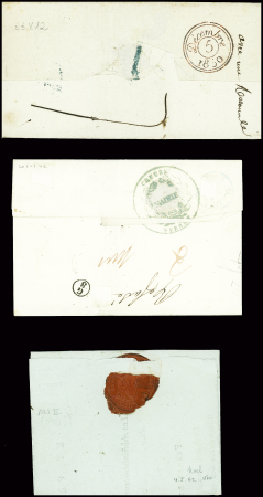 32 lettres de Guéret dont 2 marques manuscrites "Guéret" + paraphe manuscrit de franchise (L1 + L2). TB lot