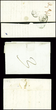 32 lettres de Guéret dont 2 marques manuscrites "Guéret" + paraphe manuscrit de franchise (L1 + L2). TB lot