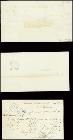 0 plis de Lavaveix-les-Mines (1869 - 1945) dont n°28 obl T24 "Lavaveix les Mines (22)" (1869) et n°75, 3 pièces obl conv station "Lavaveix les Mines"