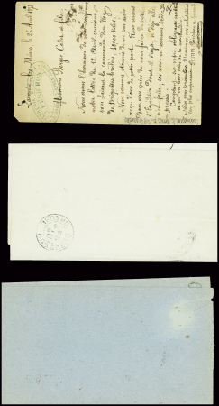0 plis de Lavaveix-les-Mines (1869 - 1945) dont n°28 obl T24 "Lavaveix les Mines (22)" (1869) et n°75, 3 pièces obl conv station "Lavaveix les Mines"