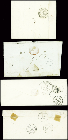 27 lettres de La Souterraine dont MP "La Souterraine" (1773) et MP rouge "P 22 P La Souterraine" (48x7mm - An 8 - ind 16) et noire (48x7mm - 1811)