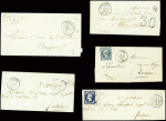Restant de collection de la Creuse : 81 lettres : Ajain (1), Auzances (5), Bellegarde (4), Bonnat (5), Chatelux Malvaleix (9), La Courtine (2), Crocq (4)