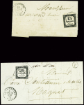 Restant de collection de la Creuse : 81 lettres : Ajain (1), Auzances (5), Bellegarde (4), Bonnat (5), Chatelux Malvaleix (9), La Courtine (2), Crocq (4)
