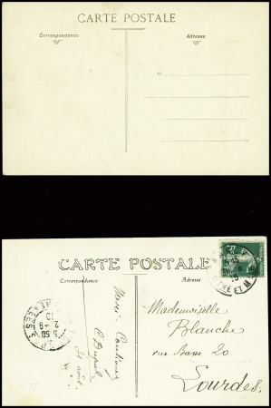 3 CP avec illustrations bleutées de Nancy aviation obl 1910, et 1CP neuve (avion Farman) avec petit cachet violet "aviation militaire Villers Nancy 1914"