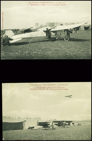 13 cartes postales neuves "Fêtes d'aviation Nancy Jarville 7 et 8 avril 1912". TB