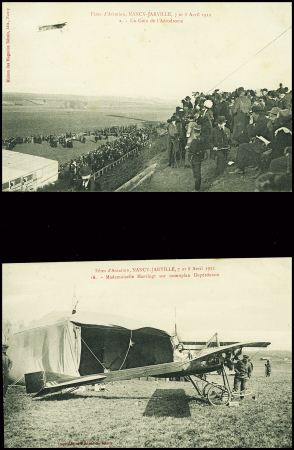 13 cartes postales neuves "Fêtes d'aviation Nancy Jarville 7 et 8 avril 1912". TB
