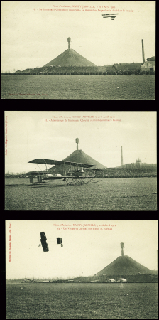 13 cartes postales neuves "Fêtes d'aviation Nancy Jarville 7 et 8 avril 1912". TB