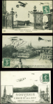 25 cartes postales du Circuit de l'Est d'aviation dont beaucoup avec portraits d'aviateurs en médaillon ayant voyagé. TB