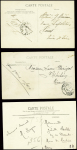 25 cartes postales du Circuit de l'Est d'aviation dont beaucoup avec portraits d'aviateurs en médaillon ayant voyagé. TB