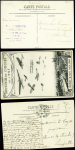 25 cartes postales du Circuit de l'Est d'aviation dont beaucoup avec portraits d'aviateurs en médaillon ayant voyagé. TB