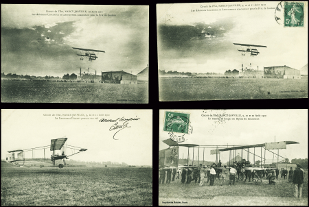28 cartes postales du Circuit de l'Est dont beaucoup avec légende "Circuit de l'Est Nancy-Jarville 9, 10 aout et 11 aout 1910". TB