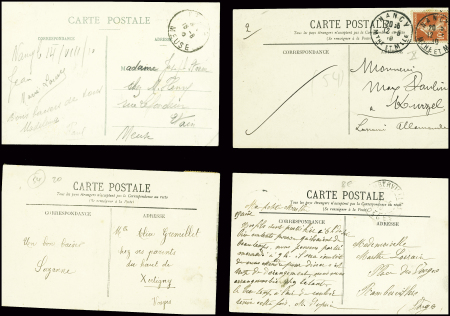 28 cartes postales du Circuit de l'Est dont beaucoup avec légende "Circuit de l'Est Nancy-Jarville 9, 10 aout et 11 aout 1910". TB