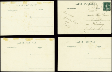 18 cartes postales du dirigeable "Ville de Nancy" dont une avec griffe violette "Cie Gle Transaérienne parc du dirigeable Ville de Nancy". TB