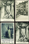 27 cartes postales de ruines causées à Nancy par des dirigeables et avions allemands. TB