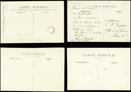 27 cartes postales de ruines causées à Nancy par des dirigeables et avions allemands. TB