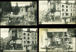 27 cartes postales de ruines causées à Nancy par des dirigeables et avions allemands. TB