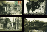 17 cartes postales photos de bombardements de Nancy par des avions allemands (1917 - 1918). TB