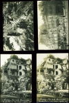 17 cartes postales photos de bombardements de Nancy par des avions allemands (1917 - 1918). TB