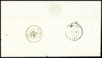 N°10, 25c bleu, obl PC 1197 (Espalion) sur lettre pour Nimes, signé JF Brun. TB