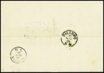 N°23 obl GC 2240 + T15 "4 Marseille 4 (12)" (1866) + griffe noire encadrée "Piroscafi postali francesi" sur lettre pour Palerme. TB
