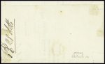 N°29 + 31 obl grille de Civita Vecchia sur lettre de Marseille pour Civita Vecchia (1869) (Salles n°684). TB
