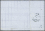 N°43 + 45 obl GC 532 (Bordeaux ) sur lettre pour la Suisse, signé Calves