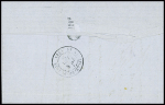 N°50 en paire + 52 en paire + 55 obl GC 1620 + T17 "Ganges (33)" sur lettre, bel AFF tricolore. TB