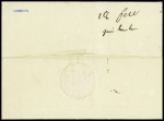 lettre du Gal Barbanegre datée de Turnau (1810) avec MP bleue "n°26 arm d'Allemagne" pour Louvain