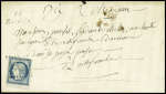 N°4 obl PC 498 + cursive "11 Bozouls" sur lettre. TB