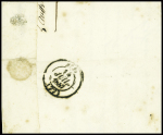 Lettre avec cursive "11 Brusque" + T15 Cabares-s-Dourdon (1847), ind 17. TB