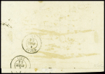 N°10 obl PC 962 + cursive "11 Cornus" + T15 Millau (1854) + dateur B sur lettre. TB