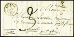 Lettre avec cursive "11 Gaillac" + T15 Laissac (1845), ind 22. Rare et TB